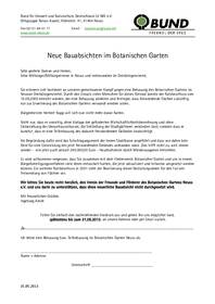 Teilbebauung Ex-Stadtgärtnerei Botanischer Garten